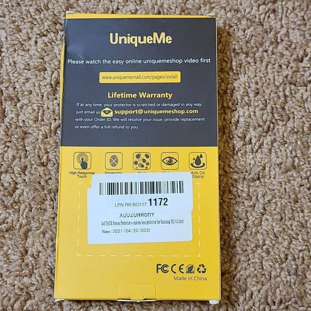 Screen Protectorsfor Samsung S21 6.2 inch, 2 pack NWT